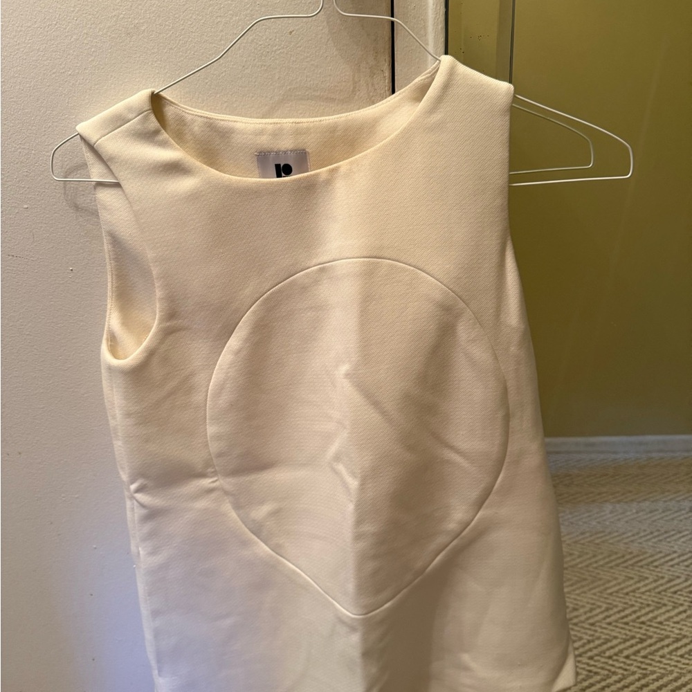 Lisa Perry Cream Sleeveless Blouse